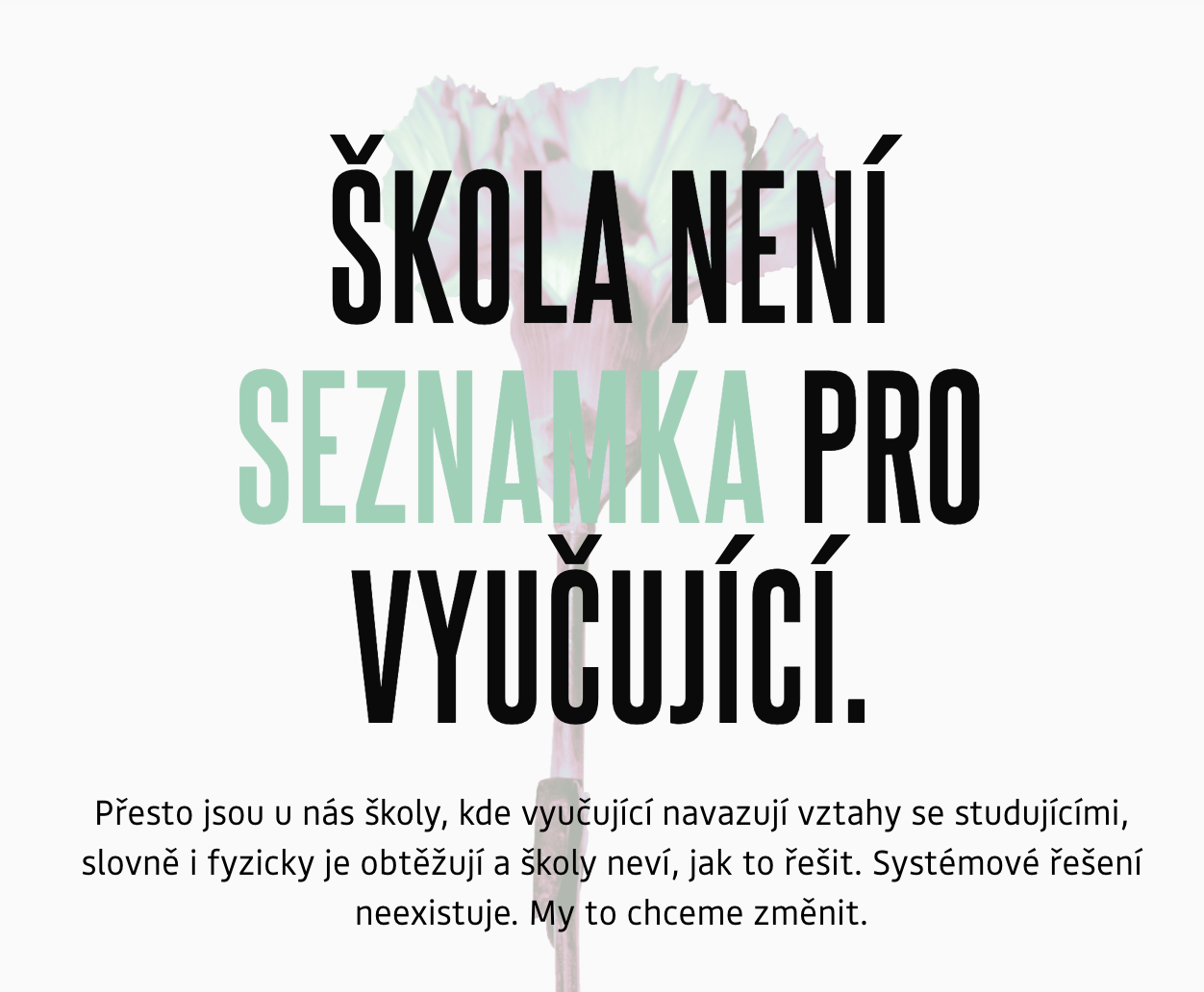 Škola není seznamka